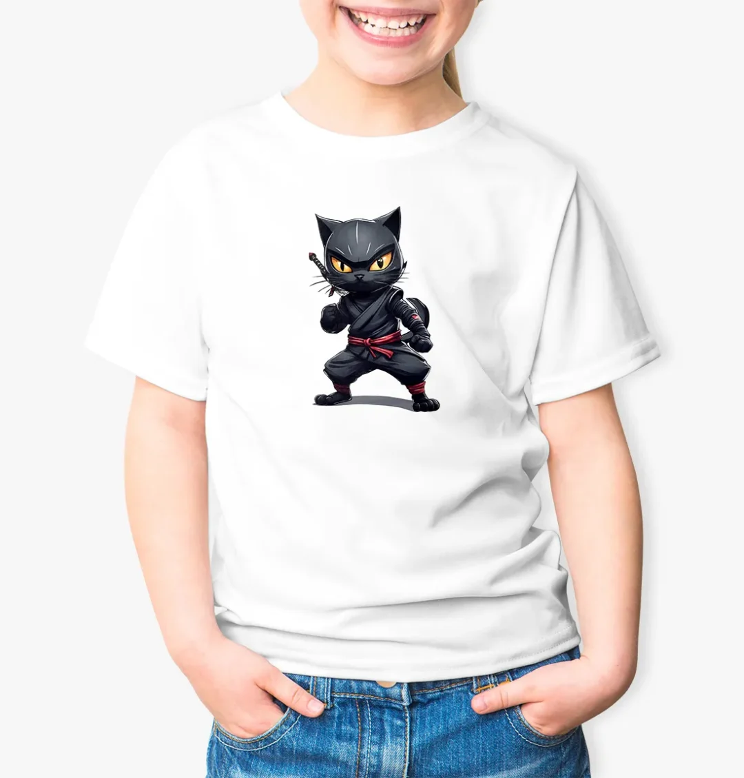Tričko ninja mačka