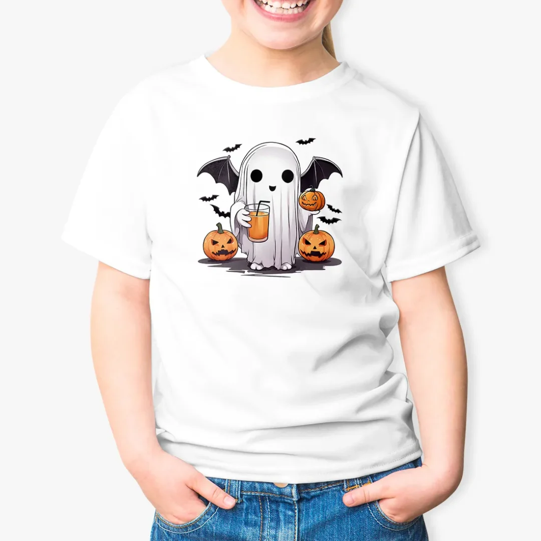 halloween tričko duch tekvica