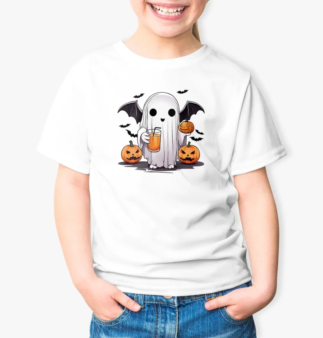 halloween tričko duch tekvica