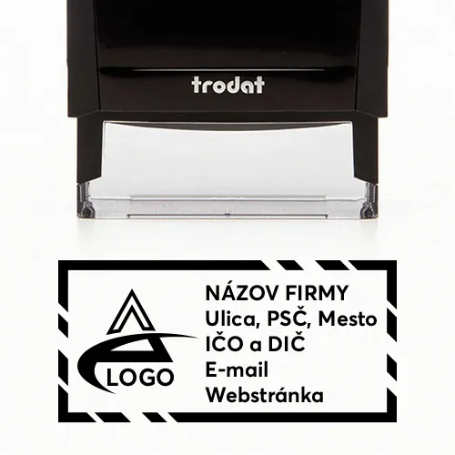 Obdĺžniková pečiatka Trodat