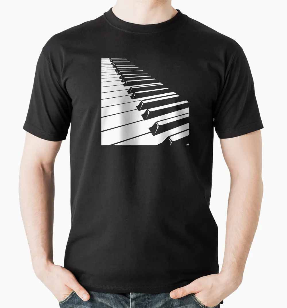 piano klávesy organ tričko
