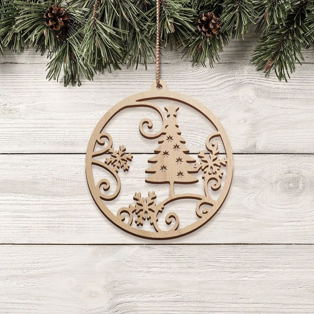 Drevená ozdoba stromček