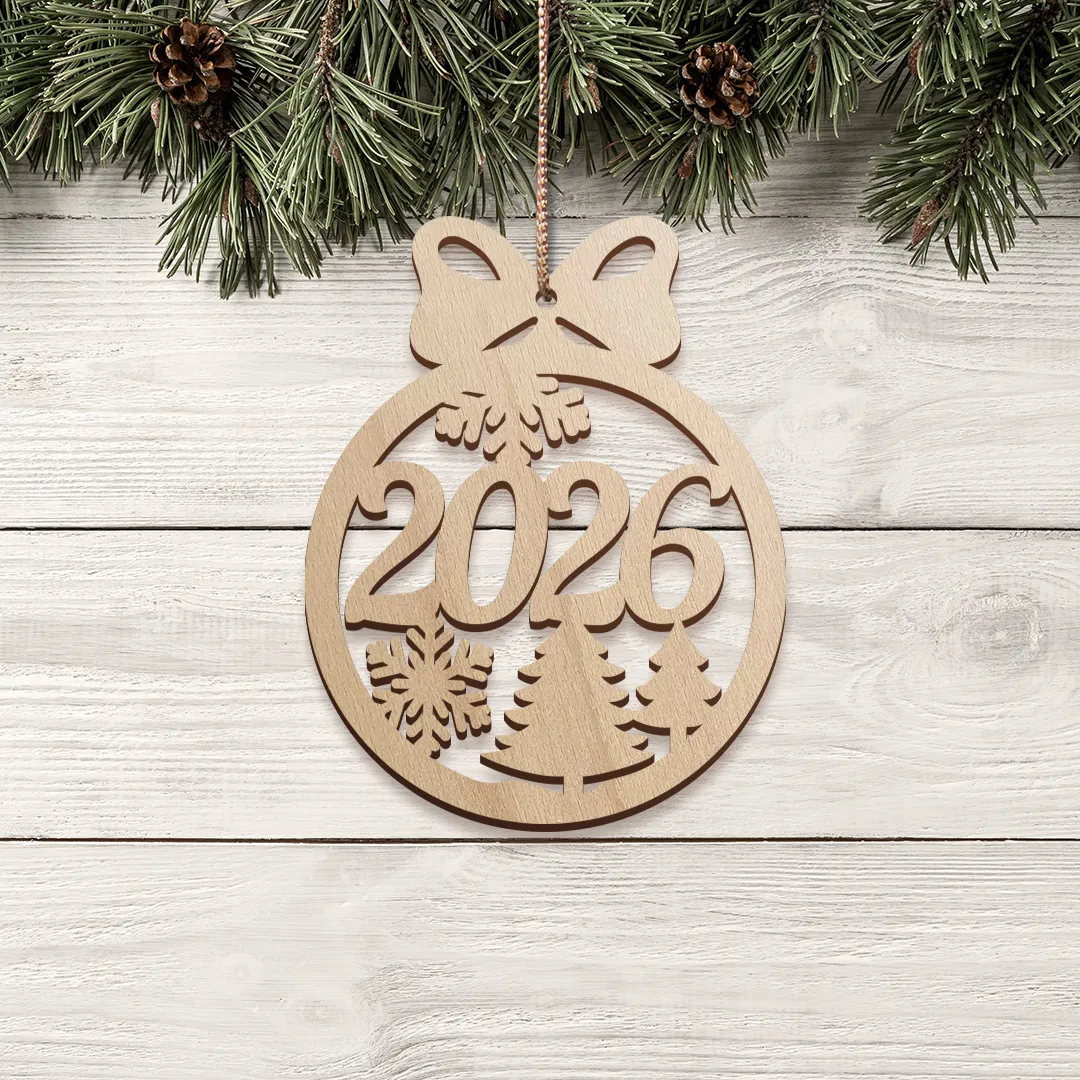 Vianočná drevená ozdoba 2026