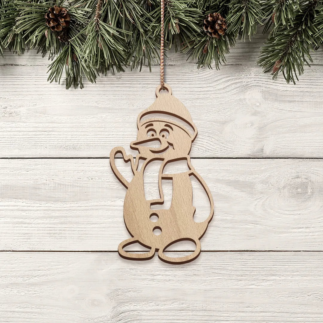 Vianočná ozdoba na stromček so snehuliakom