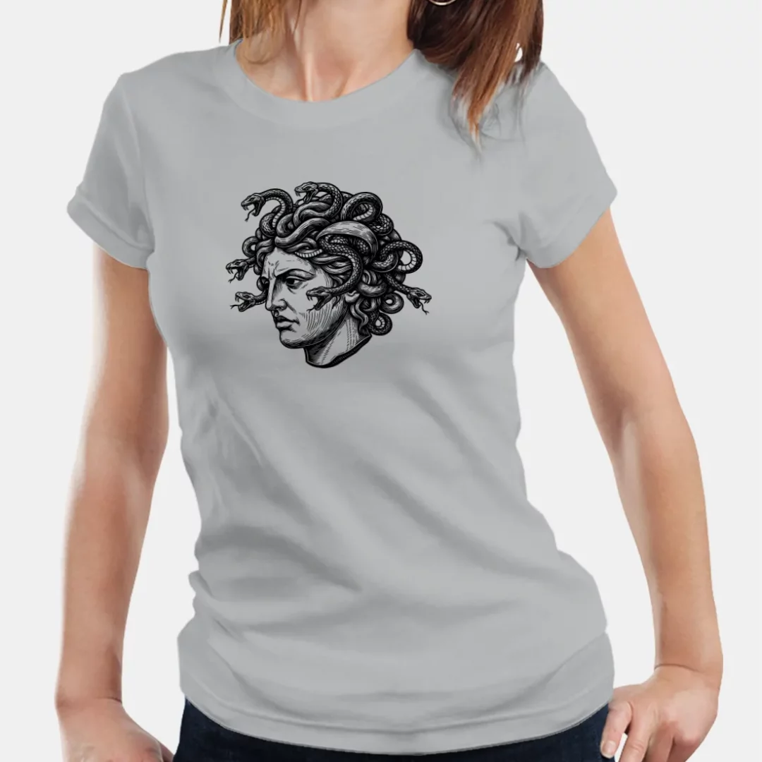 strašidelné tričko medúza hady